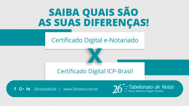 Certificado Digital e-Notariado x Certificado Digital ICP-Brasil