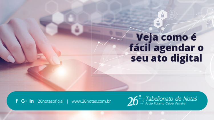 Veja como é fácil agendar o seu ato digital