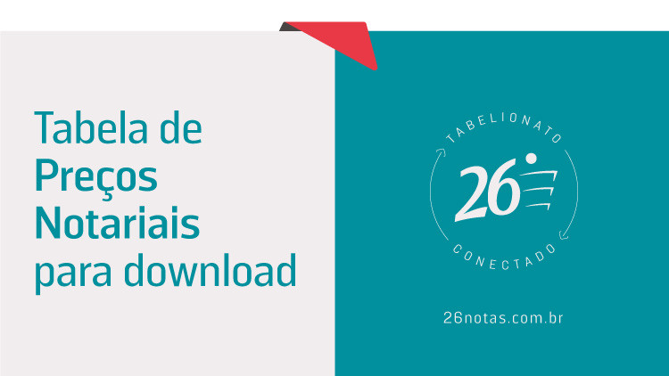 Tabela de Preços Notariais para download